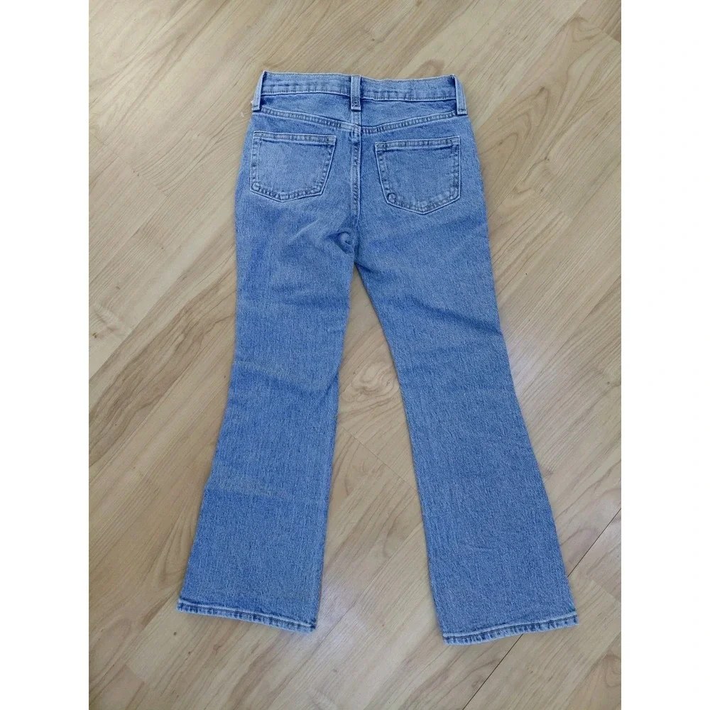 NWT High Rise Flare Old Navy Light Wash Denim Butterflies Girls 10 Adj‎ Waist